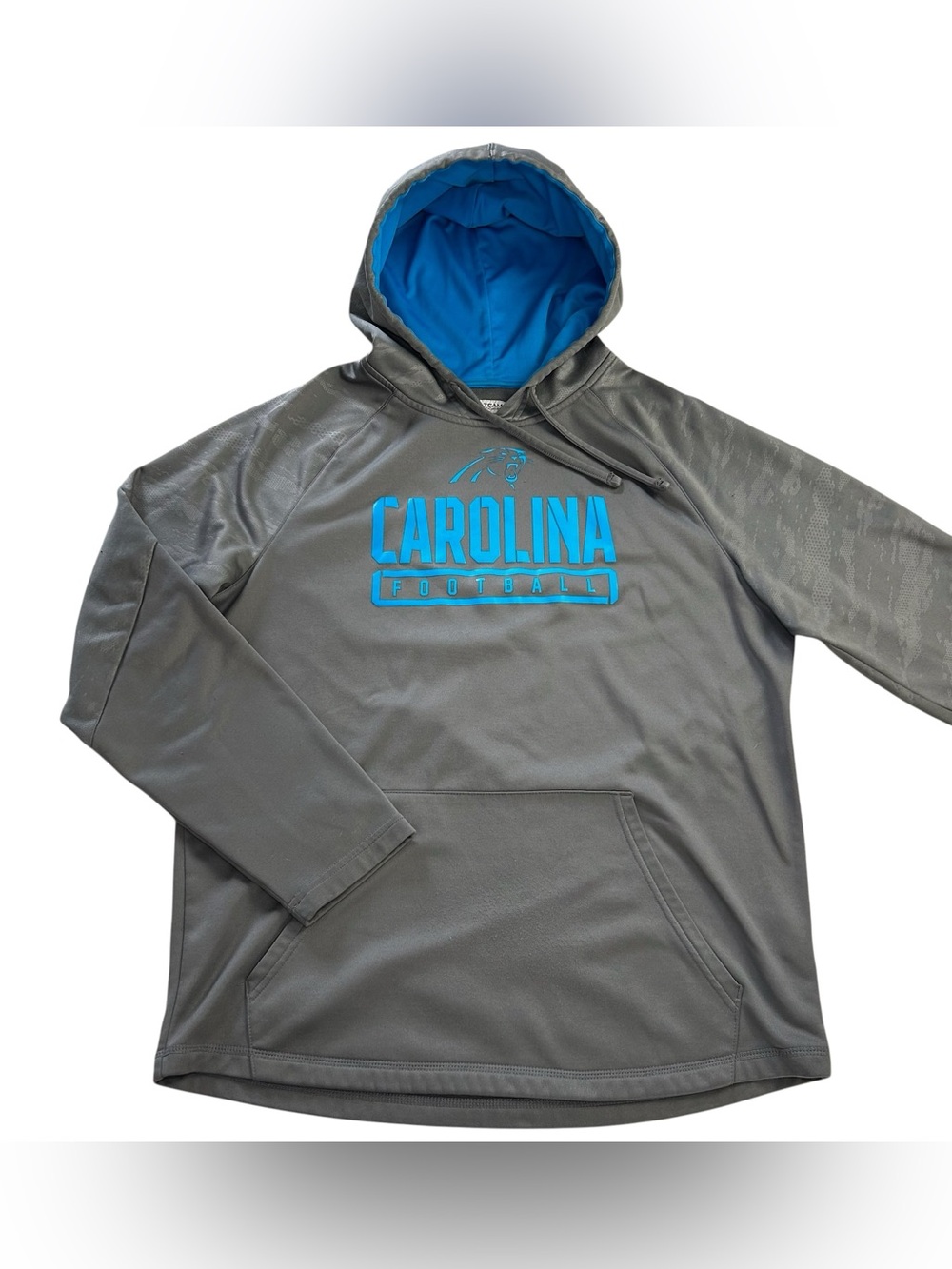 Carolina Panthers NFL Team Apparel Men’s Gray Hoodie Pullover Sweatshirt size L